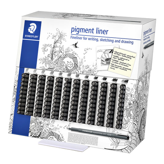 Fineliner Staedtler Pigment 308 120 Stuks Zwart Assorti