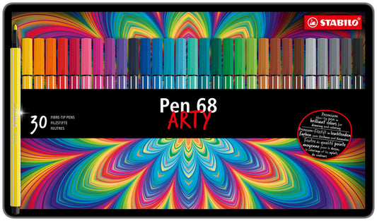 STABILO Pen 68 Max viltstift, 30 kleuren, bullet tip 1mm