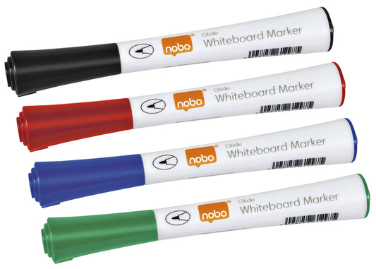 Nobo whiteboard marker rond 1mm ass voor whiteboards en flipovers