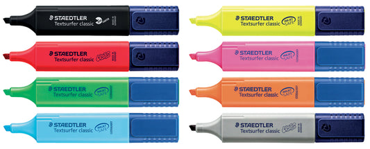 Staedtler Textsurfer Blauw Assortiment met Waterbasisinkt - 3