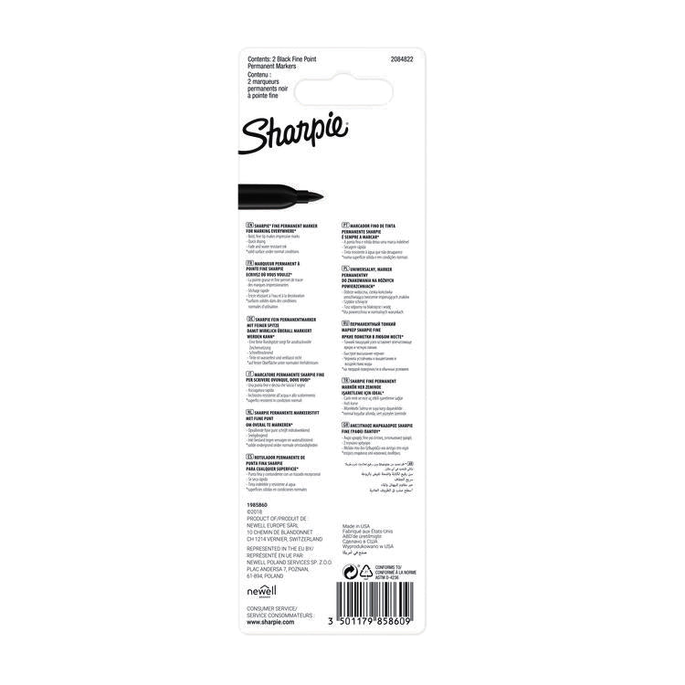 Sharpie F zwart viltstift - 4