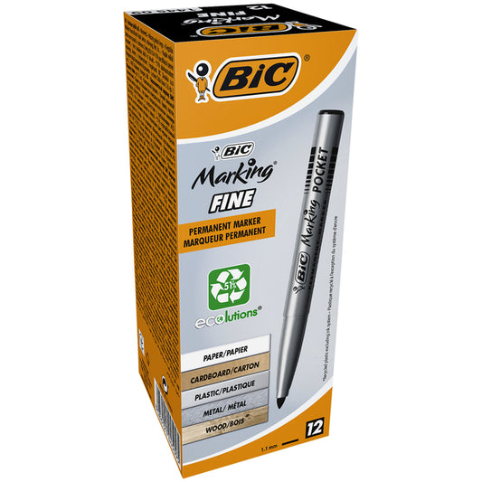 Viltstift Bic 1445 ecolutions rond 1,1mm zwart