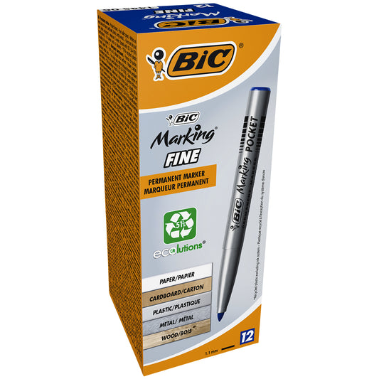 Viltstift Bic 1445 ecolutions rond F blauw