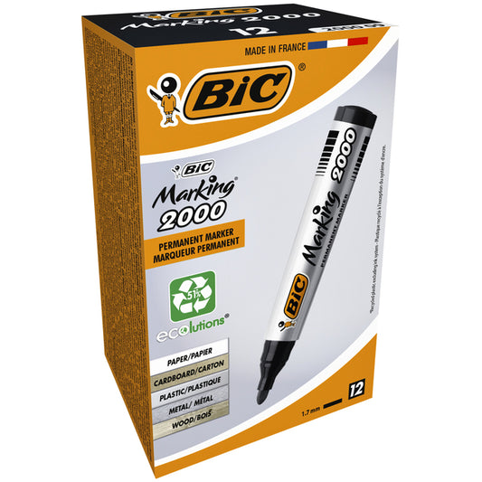 Viltstift Bic 2000 ecolutions rond L zwart