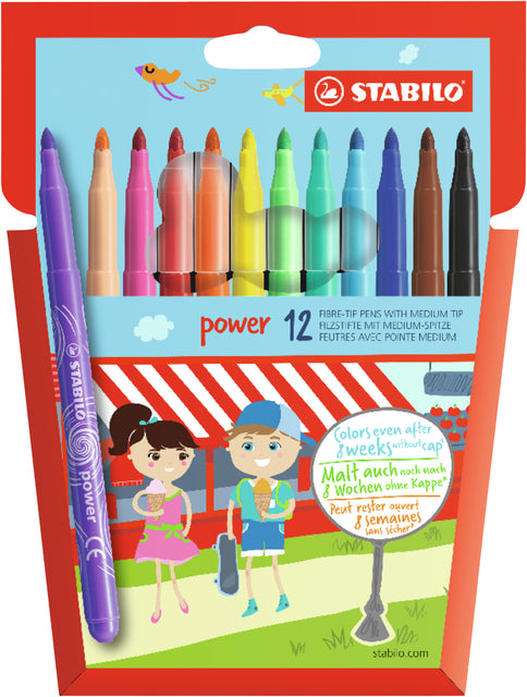 STABILO Power 280/12 Assorti Viltstiften