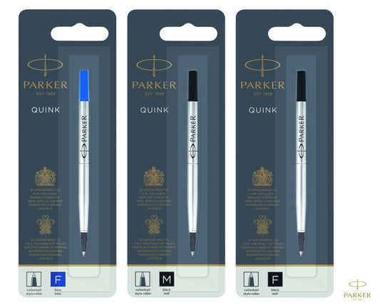 Parker Quink F rollerballvulling, zwart