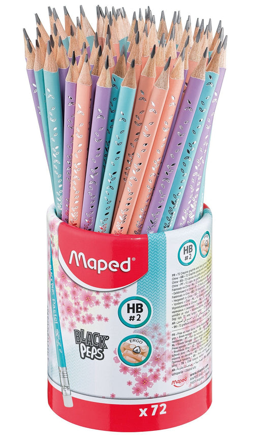 Maped BlackPeps Pastel Potloodset 72 stuks met gumtip