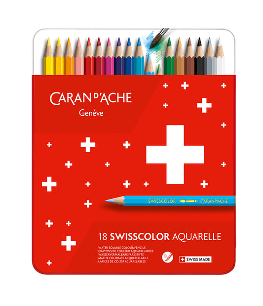 Caran d'Ache Swisscolor Aquarel Kleurpotlood 40 Stuks