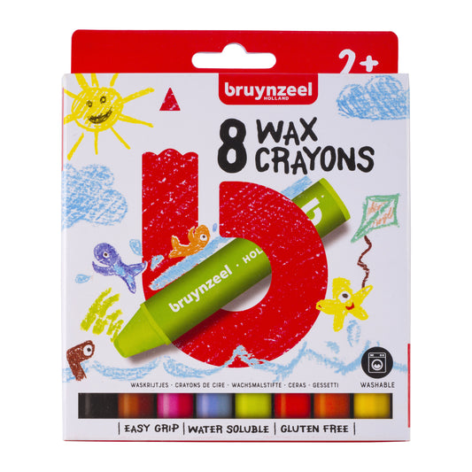 Bruynzeel Kids Waskrijtset van 8 kleuren