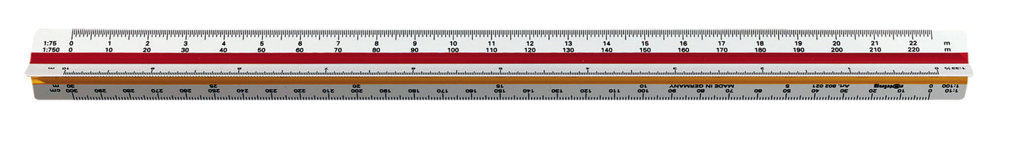 Rötring Architect Schaalstok 3-kantig 30cm met schaalverdelingen