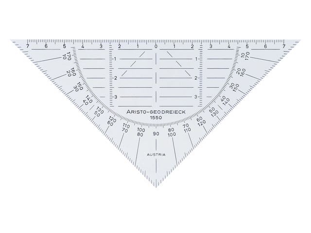 Flexibele onbreekbare Geodriehoek Aristo 1550 160mm