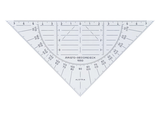Flexibele onbreekbare Geodriehoek Aristo 1550 160mm