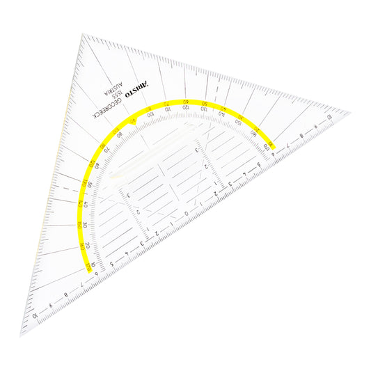 Aristo Geodriehoek 1555/2 225mm met Greep en Inktnoppen