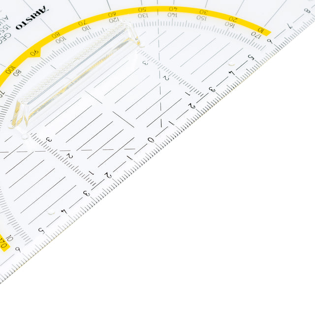 Aristo Geodriehoek 1555/2 225mm met Greep en Inktnoppen - 2