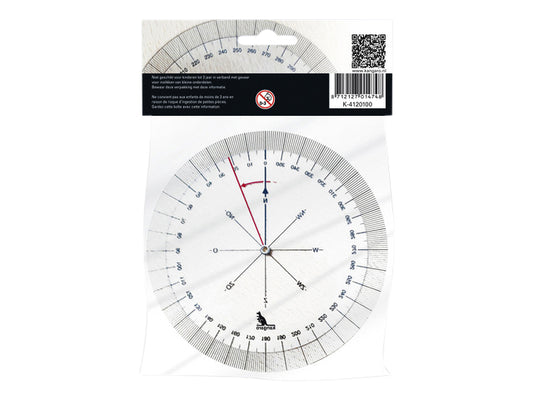 Kantoor koershoekmeter Kangaro 126mm, transparant kunststof