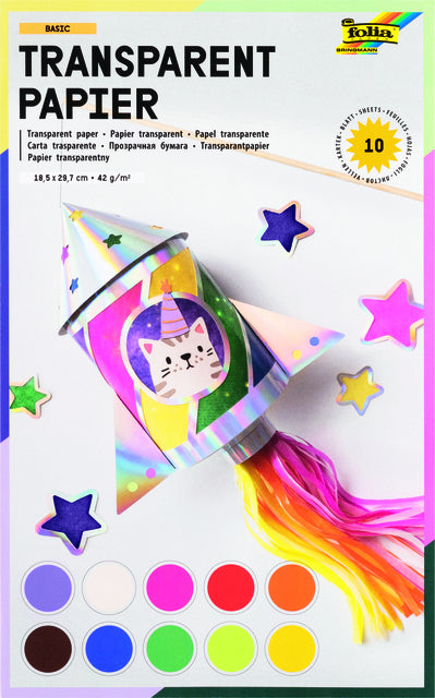 Transparant Papier Folia 18.5x29.7cm 42g 10v