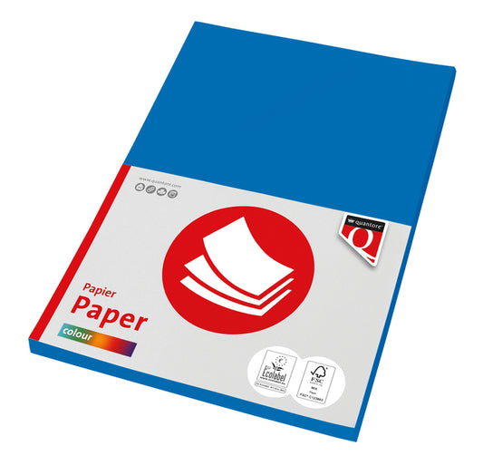 Kopieerpapier Quantore Col-100 A4 120gr diepblauw