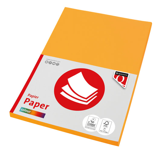 Kopieerpapier Quantore Col-100 A4 120gr Diepgeel, FSC-gecertificeerd