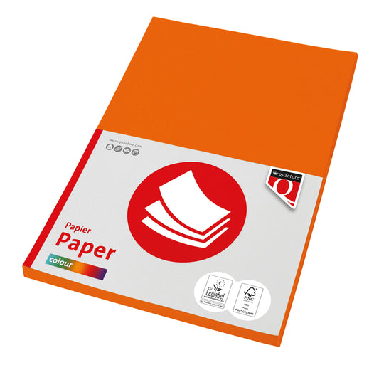 Kopieerpapier Quantore Col-100 A4 120gr oranje