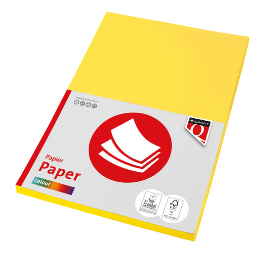 Kopieerpapier Quantore Col-100 A4 120gr geel