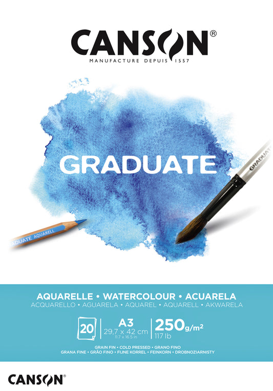 Aquarelblok Canson Grad A3 20 vellen 250 g/m²