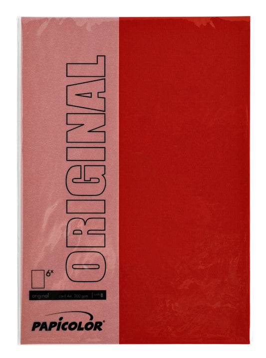 Kopieerpapier Papicolor A4 200gr rood