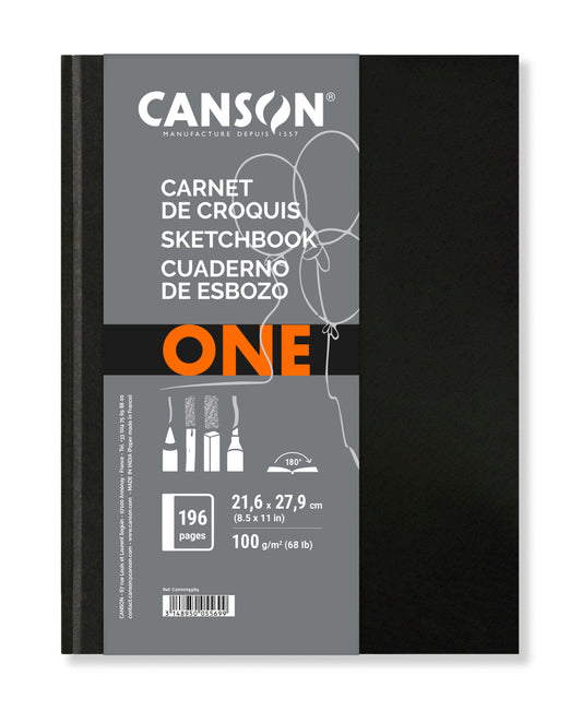 Canson Art Dummy Tekenboek 216x279mm, 100 g/m², Zwarte Kaft