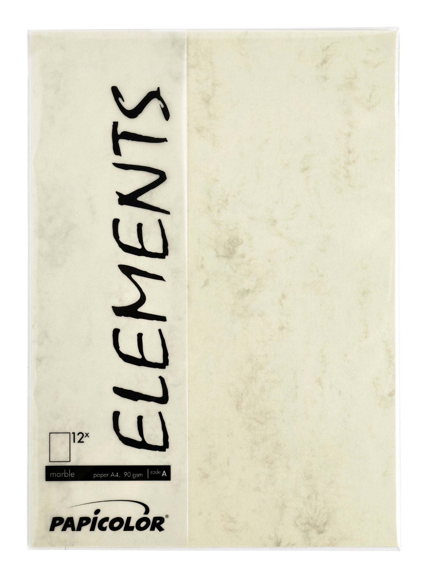 Gekleurd papier Papicolor A4 90gr marble ivoor - 2
