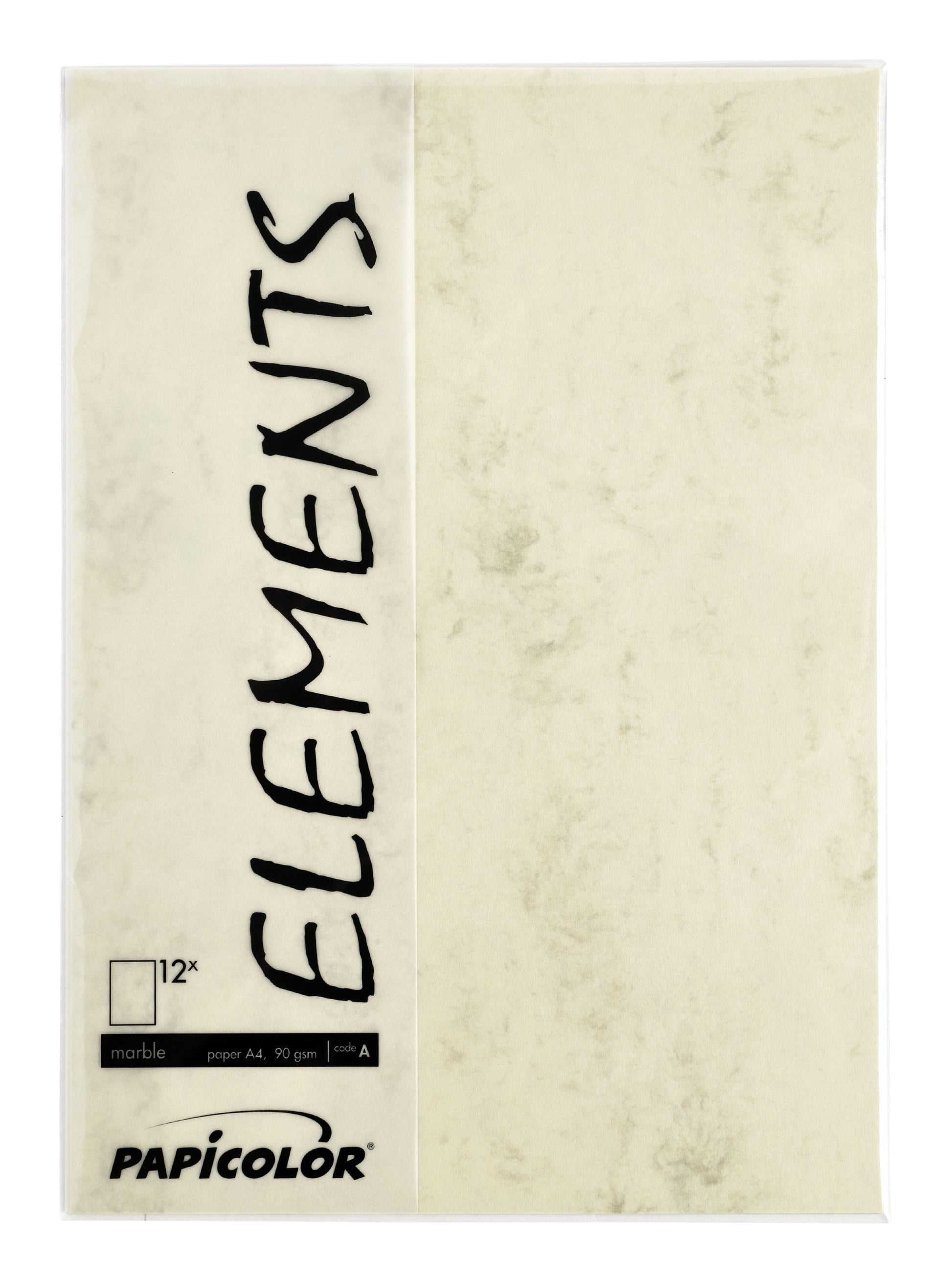 Gekleurd papier Papicolor A4 90gr marble ivoor - 2