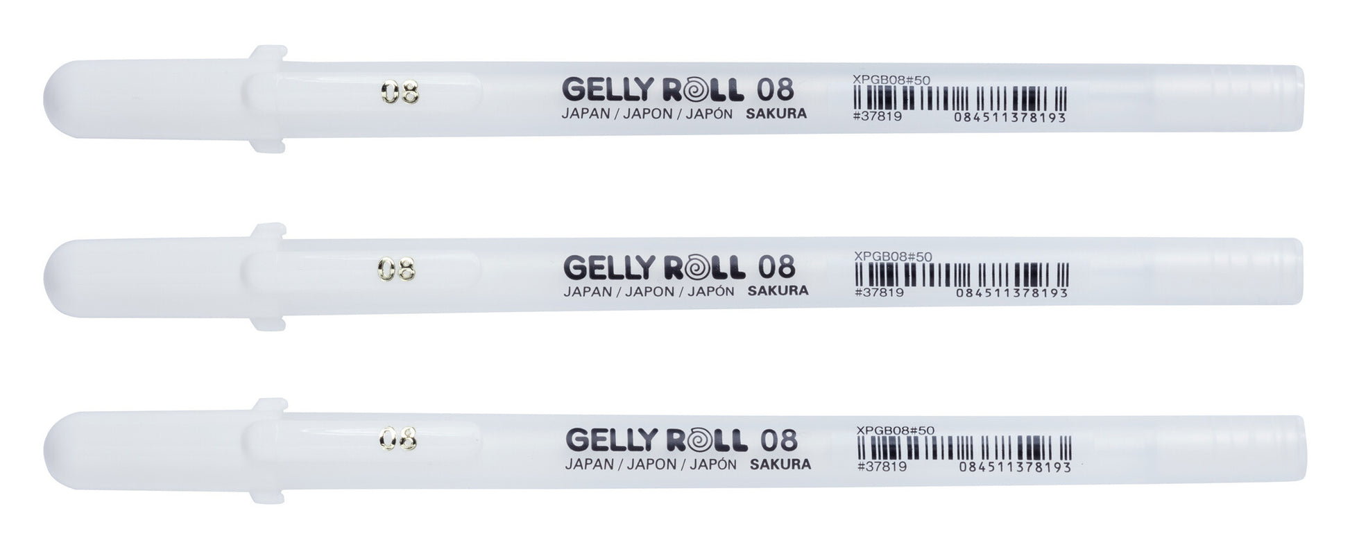 Sakura Gelly Roll White 08 Set van 3 - Op donker papier en decoraties