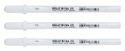 Sakura Gelly Roll White 08 Set van 3 - Op donker papier en decoraties