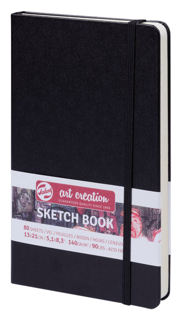 Schetsboek Talens Art Creation Zwart 13x21 cm, 80 vellen