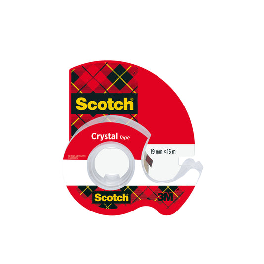 Scotch Crystal 600 Transparant Plakband 19mm x 15m + Dispenser