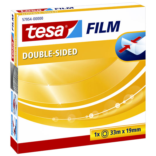 Tesafilm Dubbelzijdig Plakband 33mx19mm extra sterk