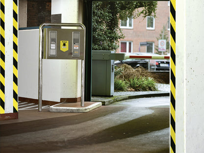 Geel-Zwarte Waarschuwingstape Tesa 66mx50mm, UV-bestendig - 2