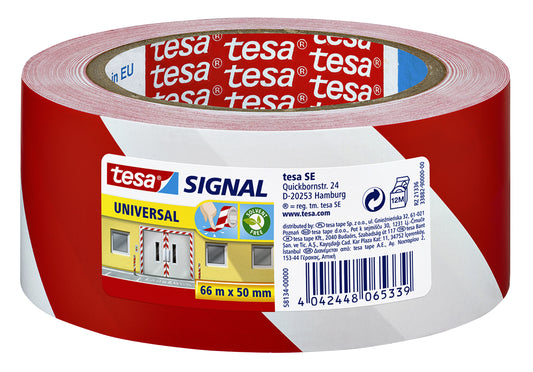 Rode-witte waarschuwingssticker tesa 66mx50mm