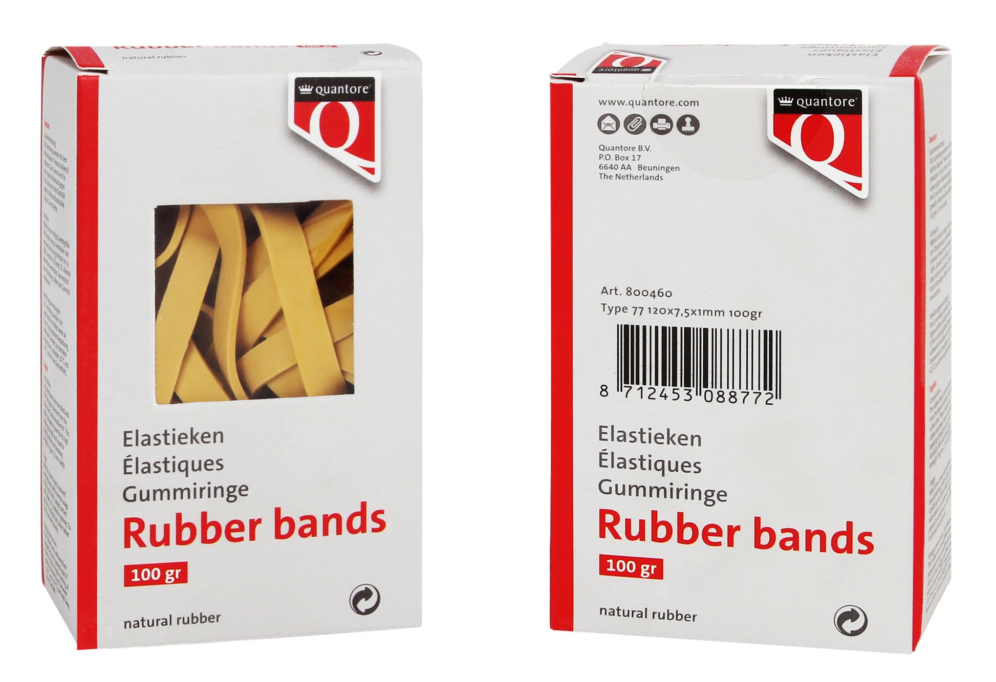 Milieuvriendelijk elastiek Quantore 77 120x7.5x1mm - 2