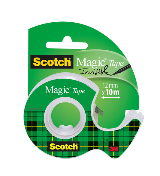 Plakband Scotch Magic 810 12mmx10m + dispenser