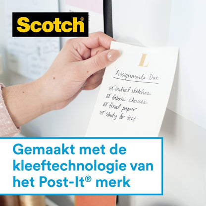 Plakband Scotch 19mmx16.5m op dispenser voor muur en papier - 2