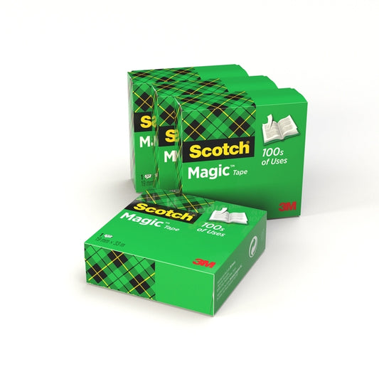Plakband Scotch Magic 810 19mm x 33m, 4 Rollen