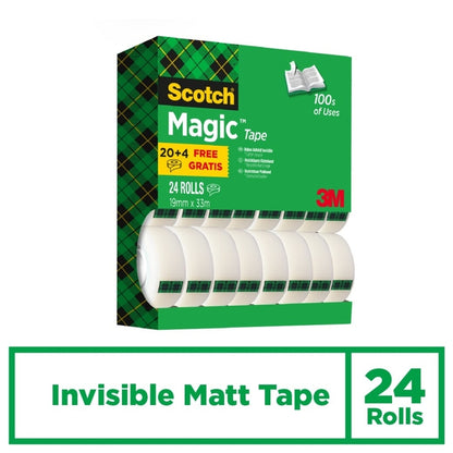Scotch Magic 810 Plakband 19mm x 33m, Mat, 20+4 Rollen - 2
