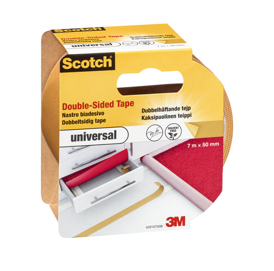 Plakband Scotch Universeel dubbelzijdig 50mm x 7m