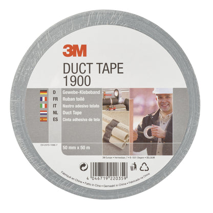 3M 1900 Duct Tape 50mm x 50m Zilver voor veelzijdige toepassingen