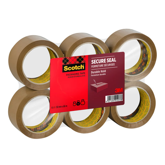 Verpakkingstape Scotch Heavy 50mm x 66m bruin 6-rolset