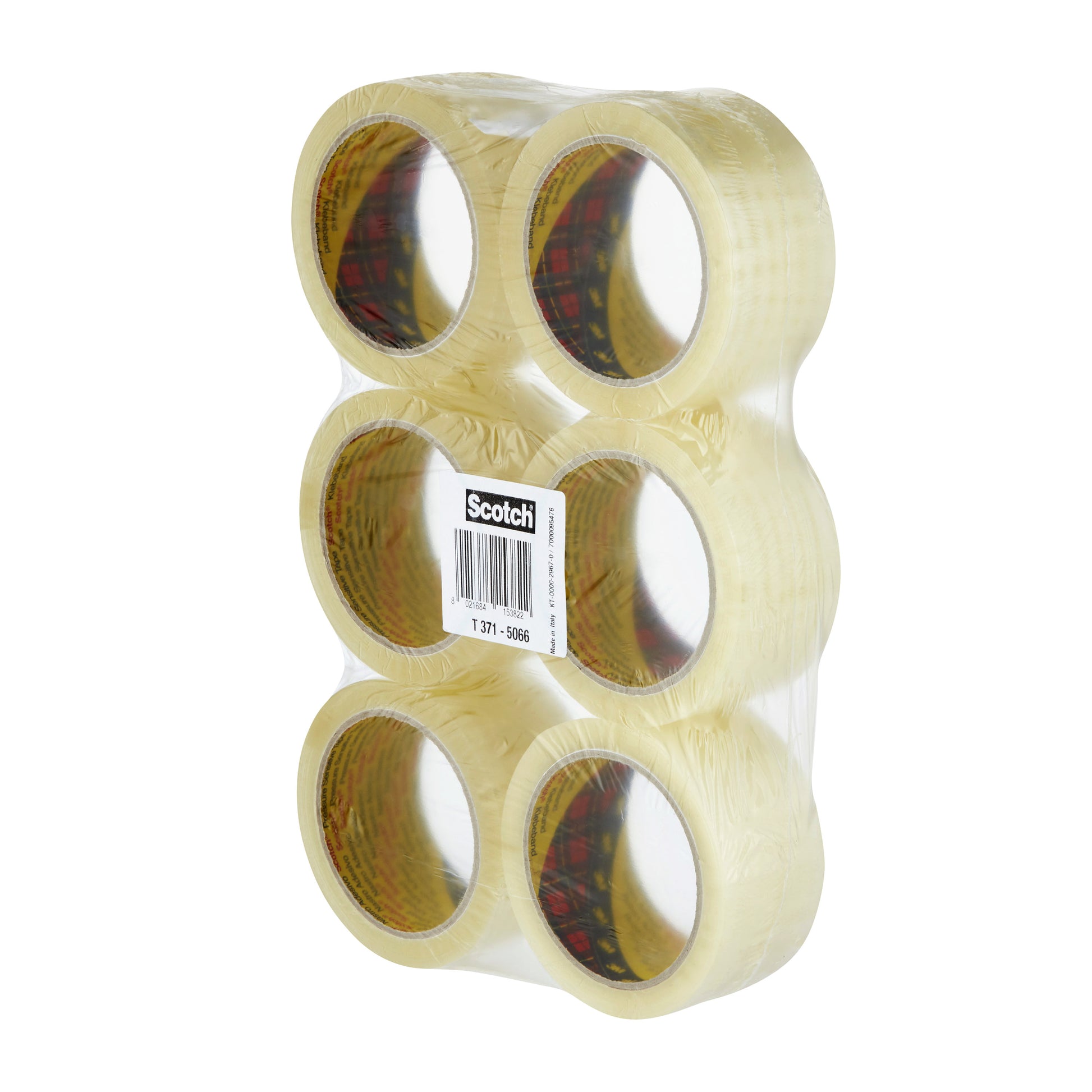 Scotch 371 Verpakkingstape 50mmx66m 6 Rollen Transparant