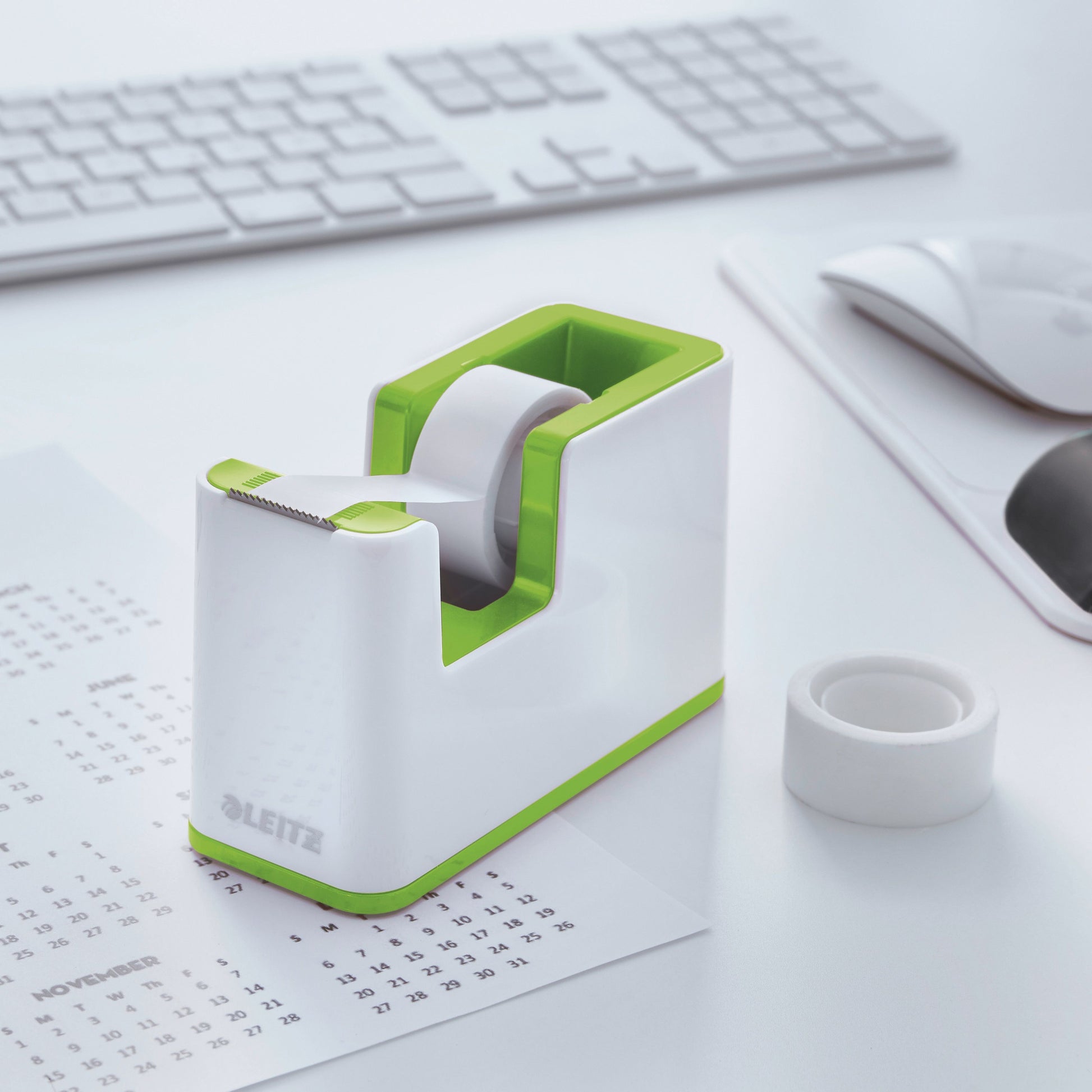Leitz Wow Plakbandhouder wit/groen, stijlvol en praktisch ontwerp - 2