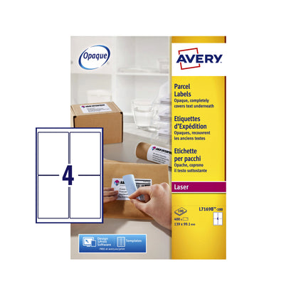 Etiket Avery L7169B 99.1x139mm blockout voor verzenden en hergebruik - 2