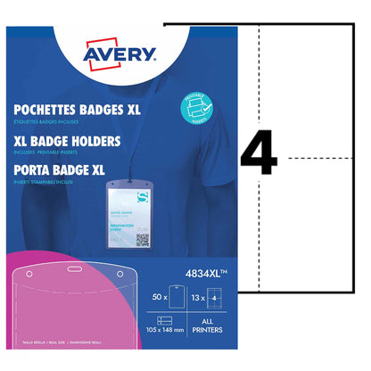 Avery Badge A6 + Insteekkaarten + Lanyard Set - 2