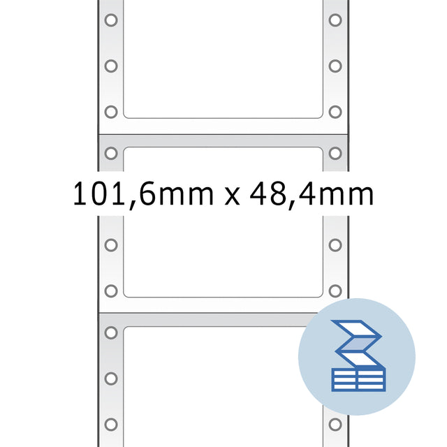 HERMA 8163 Witte Etiket 101.6x48.4mm, 2000 stuks - 2