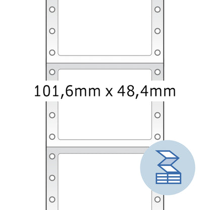 HERMA 8163 Witte Etiket 101.6x48.4mm, 2000 stuks - 2